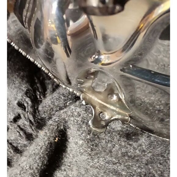 Silver on copper Holiday meat serving platter - Picture 5 of 7